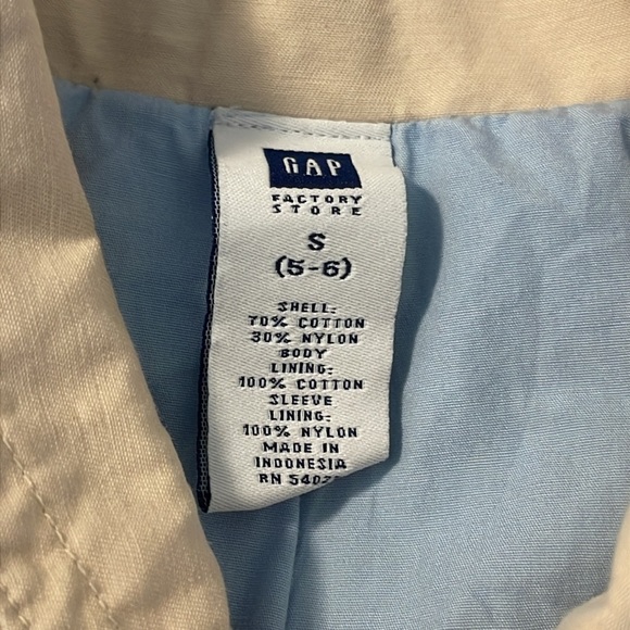 Gap Factory Store Lined Khaki Jacket Size Small (5-6) - Picture 3 of 4